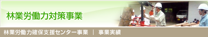 林業労働力確保支援センター事業 ｜ 事業実績