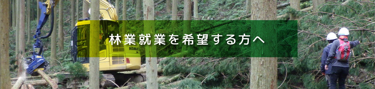 林業就業を希望する方へ